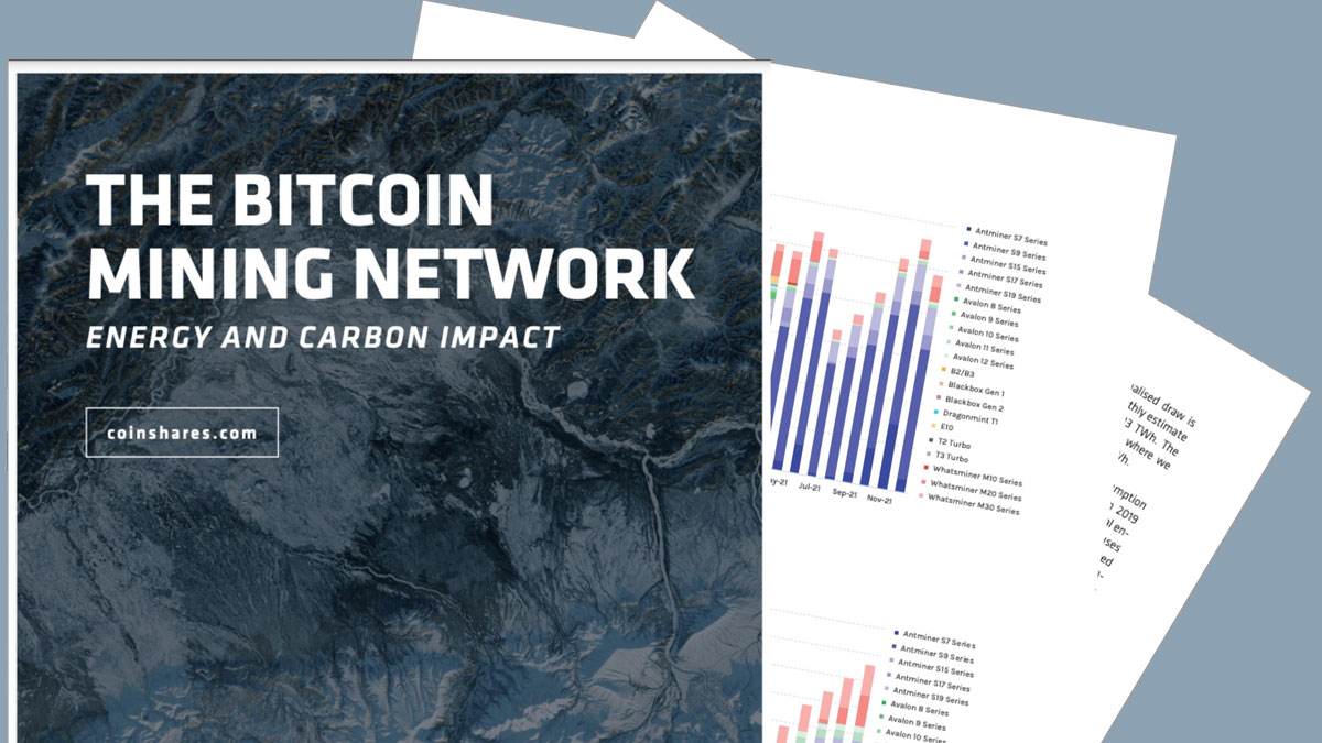Coinshares publica un artículo sobre el uso de energía de Bitcoin y su impacto medioambiental