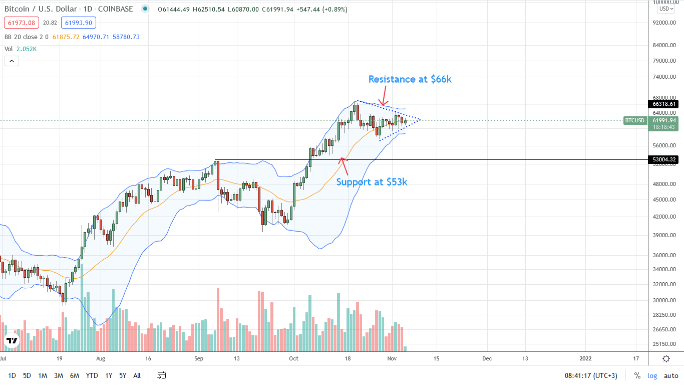 Bitcoin Daily Price Chart for November 5