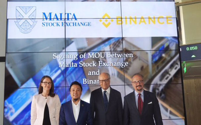 Asociación de Binance con Malta Stock Exchange